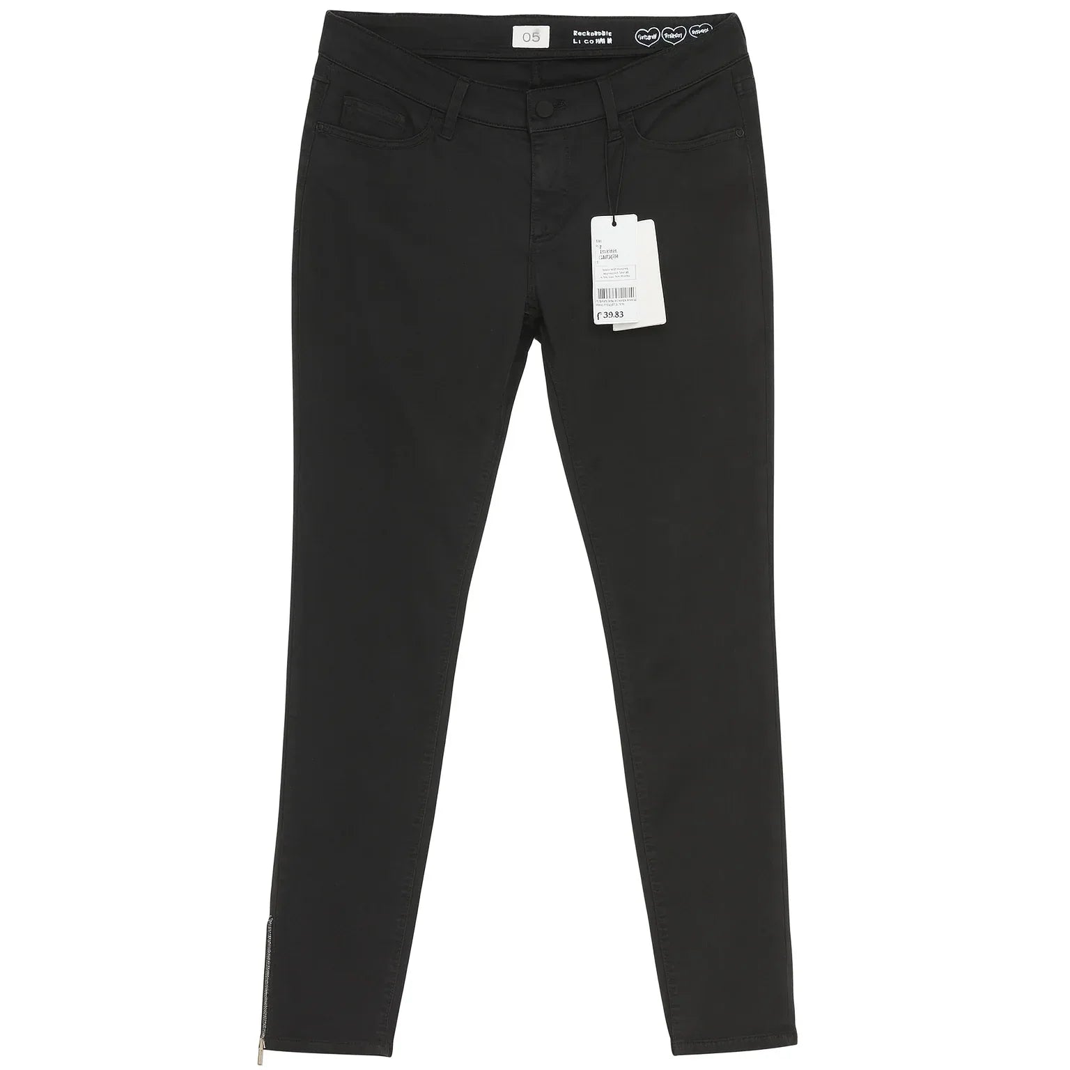 Q/S Women's Black Skinny Fit Denim Jeans with Zipper - Gomix Brands Outlet